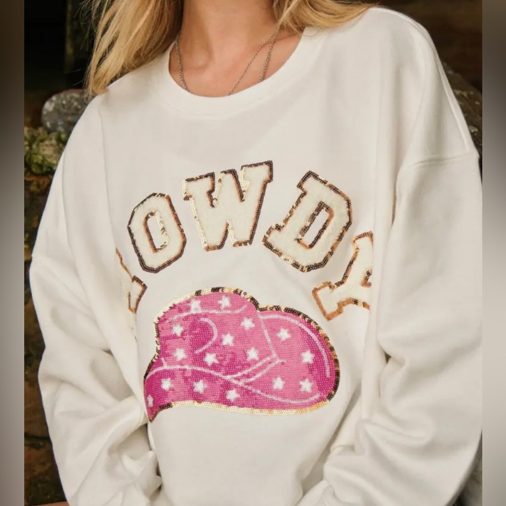 Sequin HOWDY YALL sweatshirt 🤠